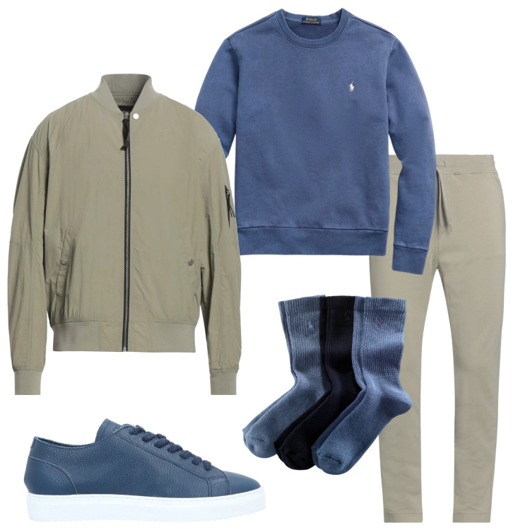 Outfit uomo - Casual style. Stile Casual per Tutti i giorni. Abbinamento con pantaloni, sneakers, giacche, calzini, felpe.