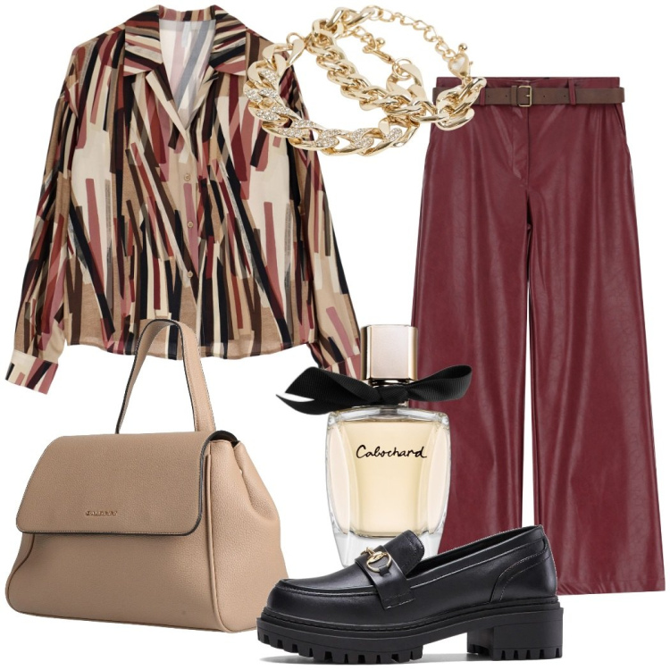 Outfit donna - Pranzo di lavoro. Stile Urban per Tutti i giorni. Abbinamento con mocassini, zaini, profumi, braccialetti, pantaloni, camicie.