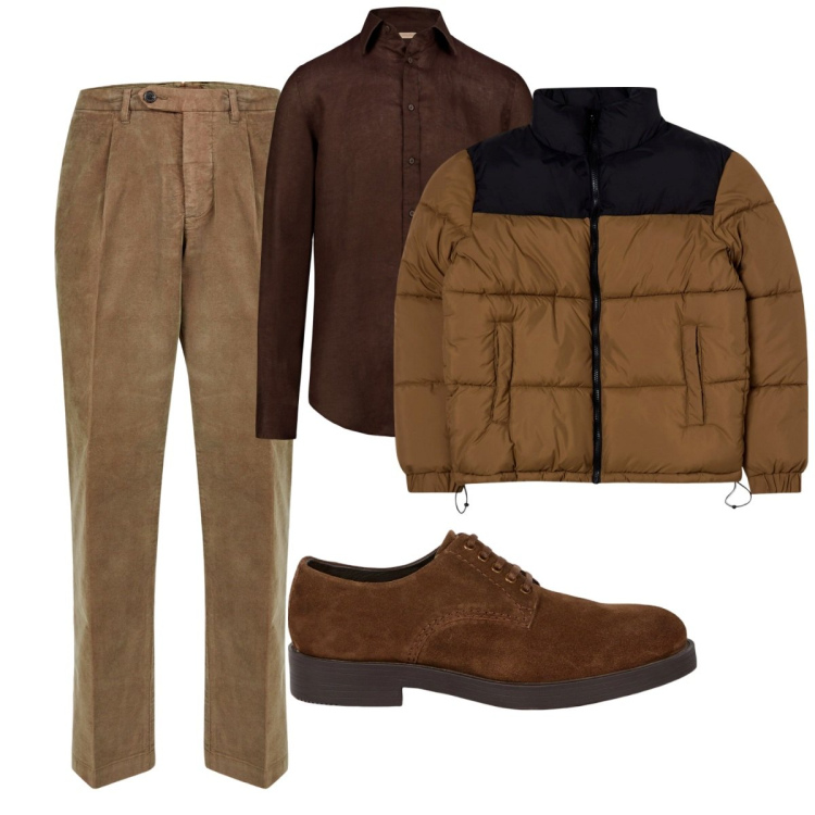 Outfit uomo - Total look #2066527. Stile Casual per Tutti i giorni. Abbinamento con giacche, camicie, pantaloni, scarpe stringate.