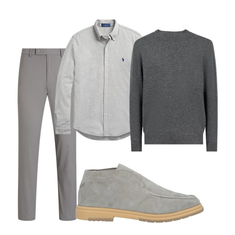 Outfit uomo - Total look #2066547. Stile Trendy per Tutti i giorni. Abbinamento con stivali e stivaletti, camicie, pantaloni, maglieria.