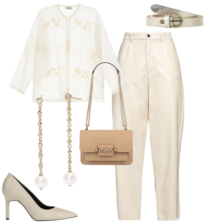 Outfit donna - Trasparenze e ricami delicati. Stile Romantica per Tutti i giorni. Abbinamento con décolleté, pantaloni, borse a spalla, orecchini, camicie, cinture.