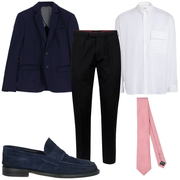 Outfit uomo - Total look #2066729. Stile Business/Elegante per Ufficio. Abbinamento con scarpe stringate, cravatte, camicie, giacche, pantaloni.
