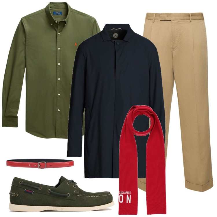 Outfit uomo - Business 4 colours. Stile Business/Elegante per Ufficio. Abbinamento con cinture, sciarpe, trench, camicie, scarpe stringate, pantaloni.