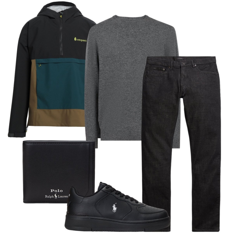 Outfit uomo - Il jeans nero. Stile Urban per Tutti i giorni. Abbinamento con giacche, sneakers, jeans, portafogli, maglieria.