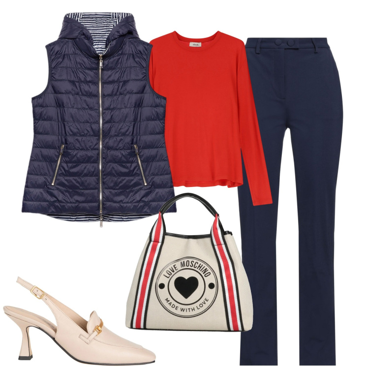 Outfit donna - City. Stile Urban per Tutti i giorni. Abbinamento con borse a mano, pantaloni, décolleté, maglieria, piumini.