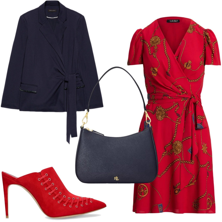 Outfit donna - Sabot scamosciato. Stile Chic per Tutti i giorni. Abbinamento con borse a spalla, vestiti, blazer, pantofole.