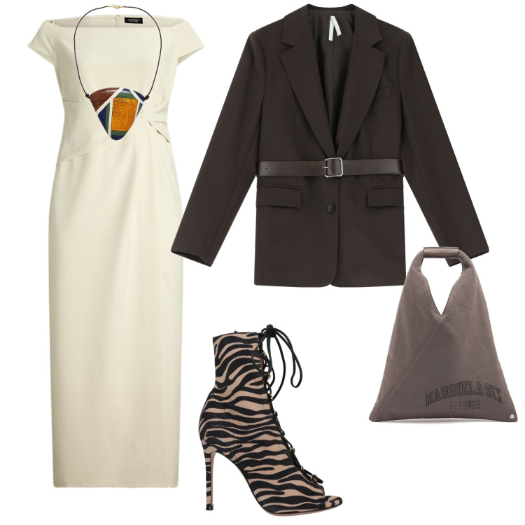 Outfit donna - Scarpe particolari. per Cerimonia. Abbinamento con stivaletti, collane, blazer, vestiti lunghi, borse a mano.