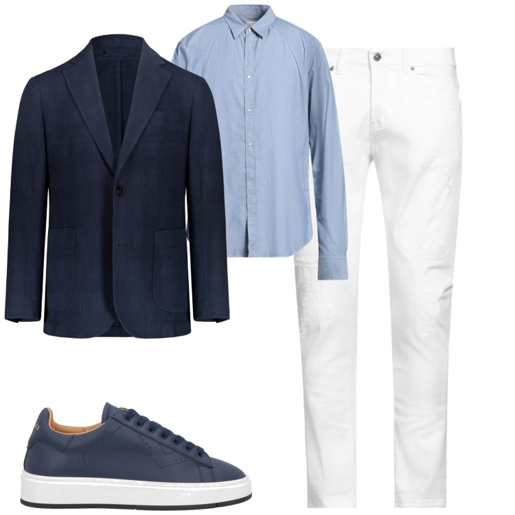 Outfit uomo - City. Stile Trendy per Tutti i giorni. Abbinamento con sneakers, camicie, pantaloni, giacche.