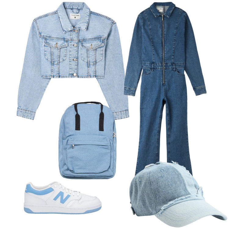 Outfit donna - Ai giardinetti. Stile Trendy per Tutti i giorni. Abbinamento con sneakers, blazer, tute, cappelli, zaini.