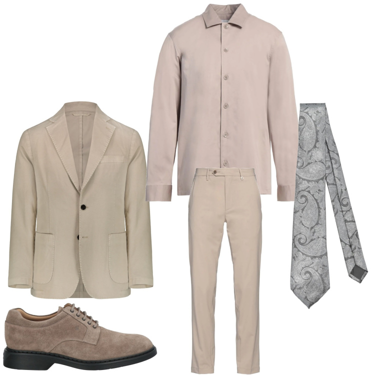 Outfit uomo - Con stile. Stile Business/Elegante per Ufficio. Abbinamento con camicie, cravatte, scarpe stringate, pantaloni, giacche.