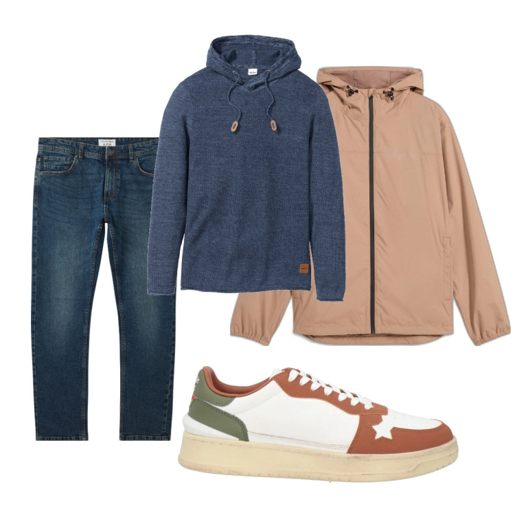 Outfit uomo - Total look #2069363. Stile Casual per Tutti i giorni. Abbinamento con maglieria, giacche, sneakers, jeans.
