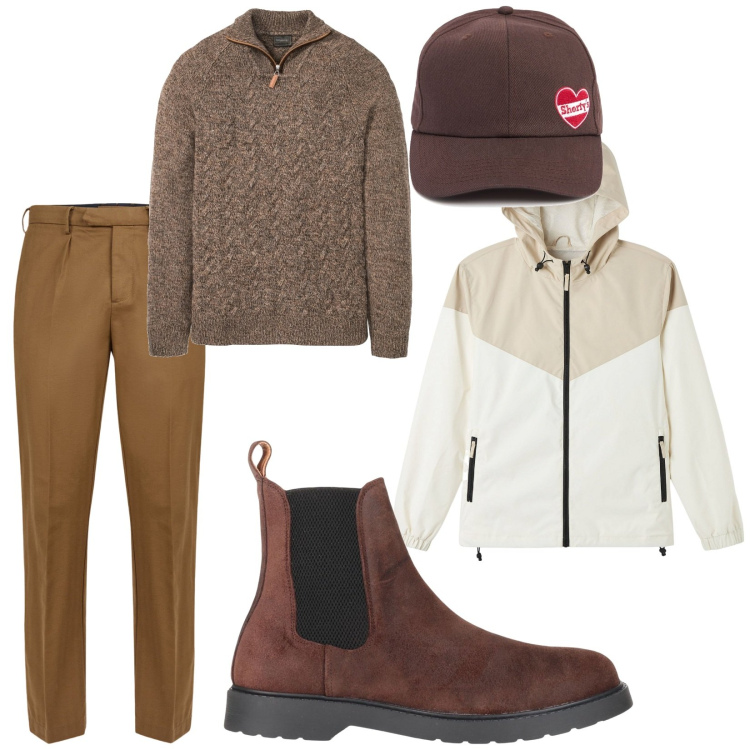 Outfit uomo - Montagna o città. per Ufficio. Abbinamento con maglieria, stivali e stivaletti, giacche, pantaloni, cappelli.