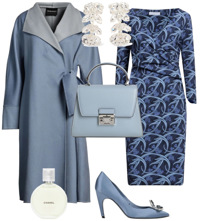 Outfit donna - Cerimonia evento speciale. Stile Bon Ton per Cerimonia. Abbinamento con cappotti, vestiti midi/longuette, décolleté, borse a mano, profumi, orecchini.