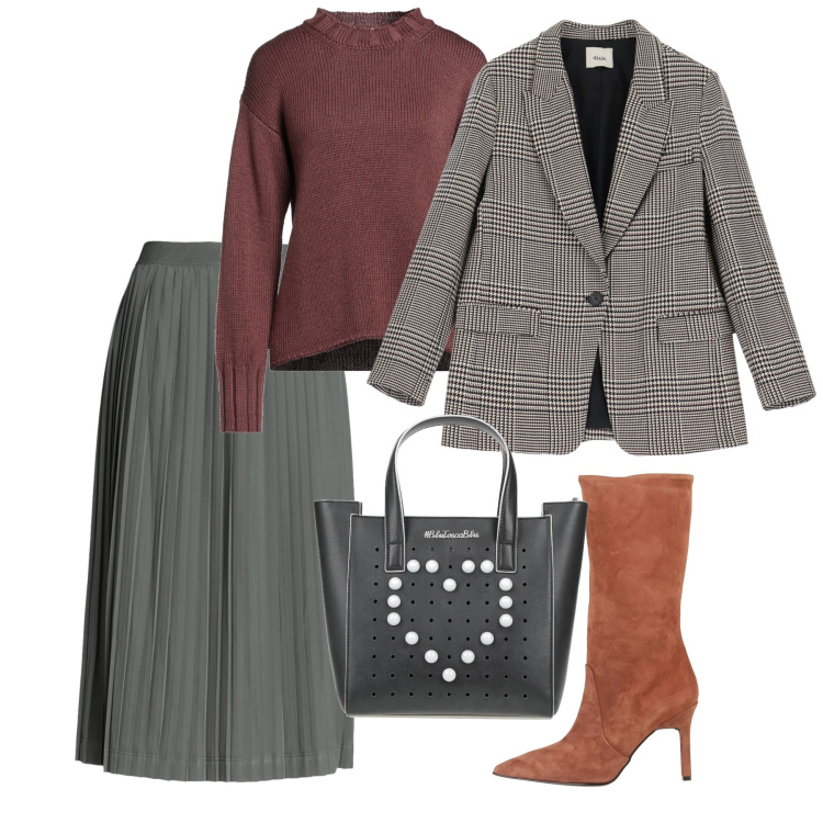 Outfit donna - Gli stivali di febbraio - @susystyle. Stile Bon Ton per Tutti i giorni. Abbinamento con stivali, pullovers, borse a mano, gonne longuette, blazer.