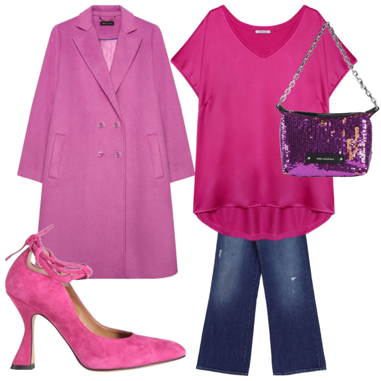 Outfit donna - Un accessorio per brillare. Stile Glamour per Tutti i giorni. Abbinamento con décolleté, borse a mano, jeans, t-shirt, cappotti.