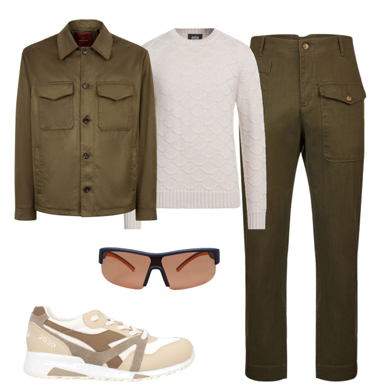 Outfit uomo - Work pant. Stile Casual per Tutti i giorni. Abbinamento con pullovers, occhiali da sole, sneakers, giacche, pantaloni.