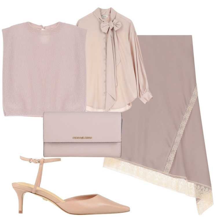 Outfit donna - Imperial. Stile Urban per Tutti i giorni. Abbinamento con décolleté, borse a mano, maglieria, gonne longuette, camicie.