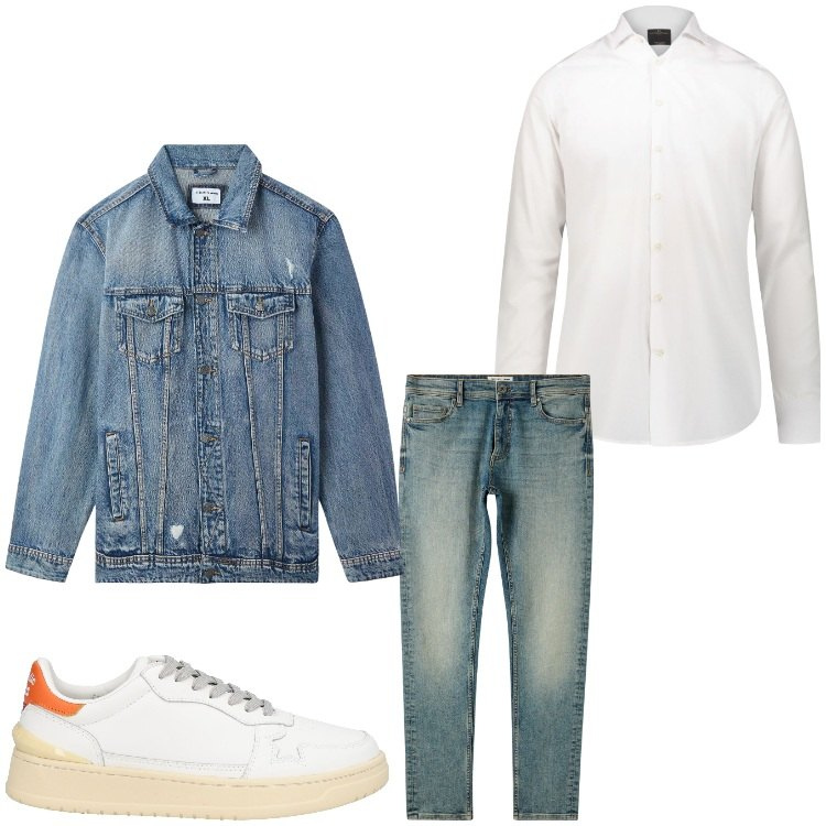 Outfit uomo - Casual in camicia. Stile Casual per Tutti i giorni. Abbinamento con sneakers, giacche, jeans skinny, camicie.
