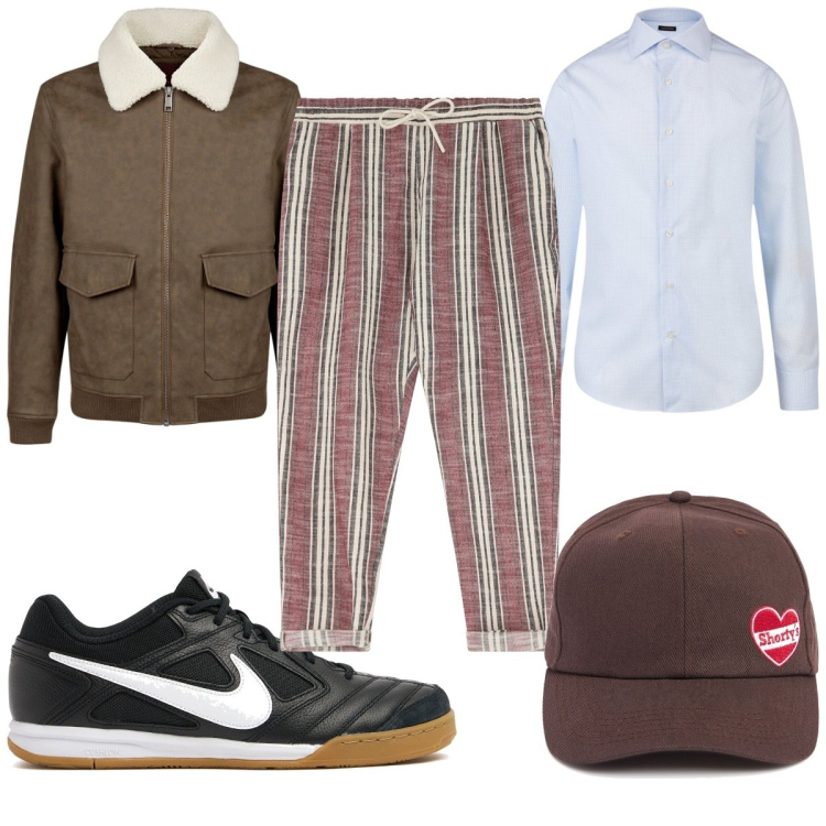 Outfit uomo - Total look #2071300. Stile Trendy per Tutti i giorni. Abbinamento con pantaloni, giacche, camicie, sneakers, cappelli.