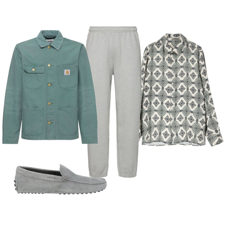 Outfit uomo - Total look #2071828. Stile Business/Elegante per Tutti i giorni. Abbinamento con scarpe stringate, camicie, pantaloni, giacche.