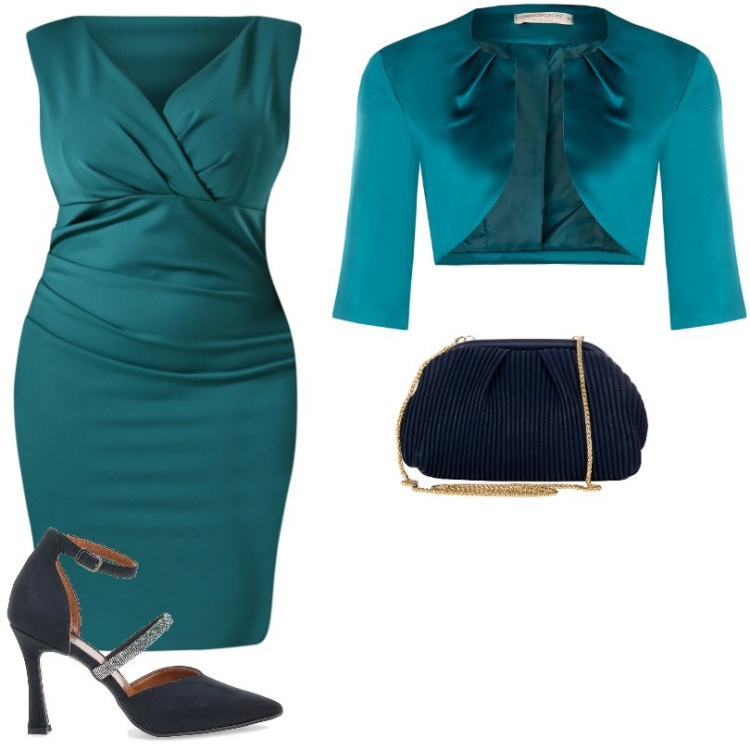 Outfit donna - Rinascimento. Stile Chic per Cerimonia. Abbinamento con vestiti a tubino, pochette, bolero, décolleté.