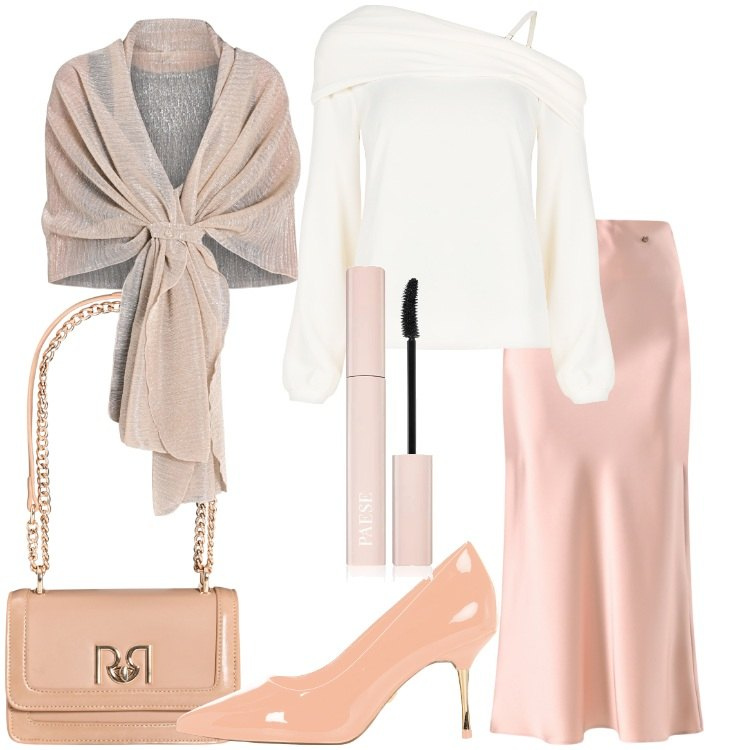 Outfit donna - Bluse fluide e romantiche. Stile Romantica per Cerimonia. Abbinamento con mascara, stole, gonne, bluse, décolleté, borse a tracolla.