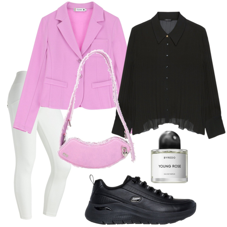 Outfit donna - Bluse fluide e romantiche. Stile Glamour per Serata fuori. Abbinamento con borse a spalla, profumi, blazer, pantaloni skinny, sneakers, camicie.