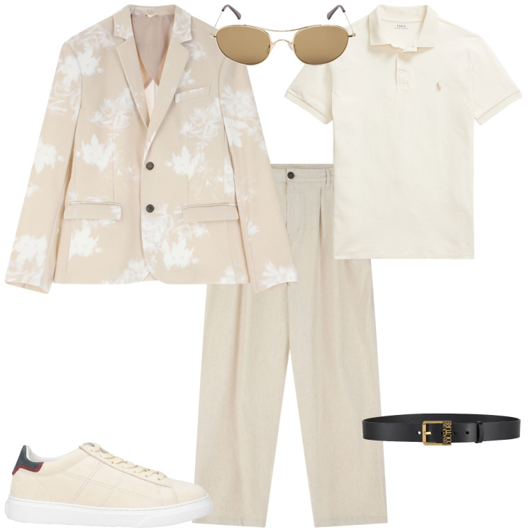 Outfit uomo - Total look #2073666. Stile Business/Elegante per Ufficio. Abbinamento con cinture, sneakers, pantaloni, giacche, polo, occhiali da sole.