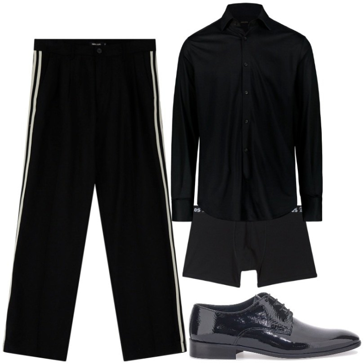 Outfit uomo - Uno stile sofisticato e urbano. Stile Business/Elegante per Serata speciale. Abbinamento con boxer, pantaloni, scarpe stringate, polo.