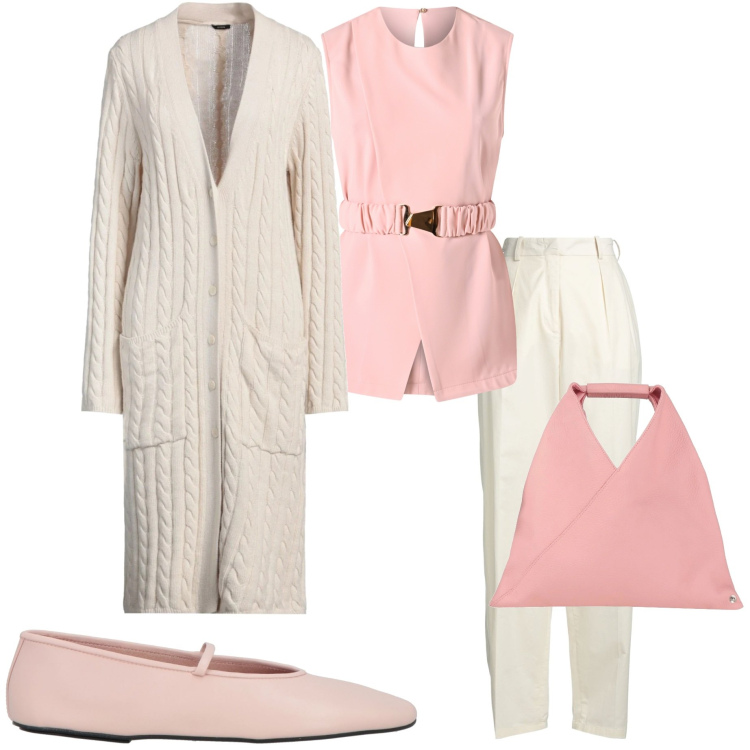 Outfit donna - Bluse fluide e romantiche. Stile Casual chic per Ufficio. Abbinamento con ballerine, cardigans, pantaloni, borse a mano, bluse.