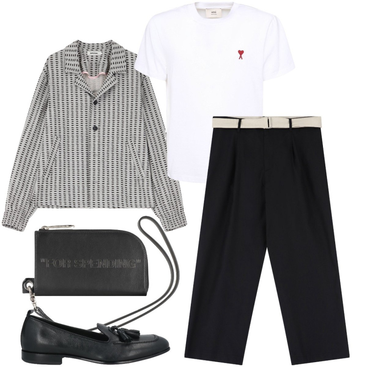 Outfit uomo - Molto trendy. Stile Trendy per Serata speciale. Abbinamento con scarpe stringate, portamonete, pantaloni, cappotti, t-shirt.