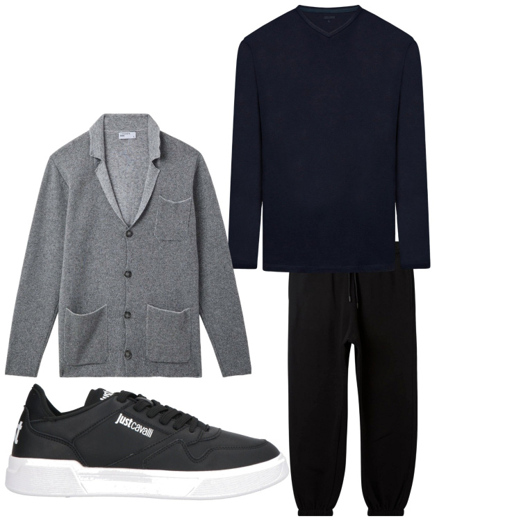 Outfit uomo - Un tipo trendy. Stile Trendy per Tutti i giorni. Abbinamento con sneakers, giacche, pantaloni sportivi, t-shirt.