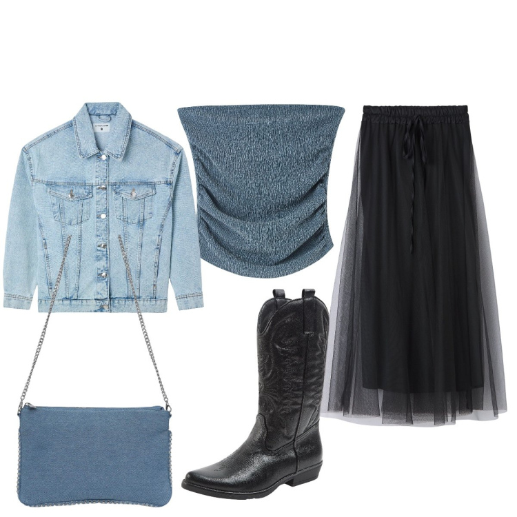 Outfit donna - Serata…. Stile Casual per Serata fuori. Abbinamento con borse a tracolla, gonne lunghe, top, stivali, cappotti.