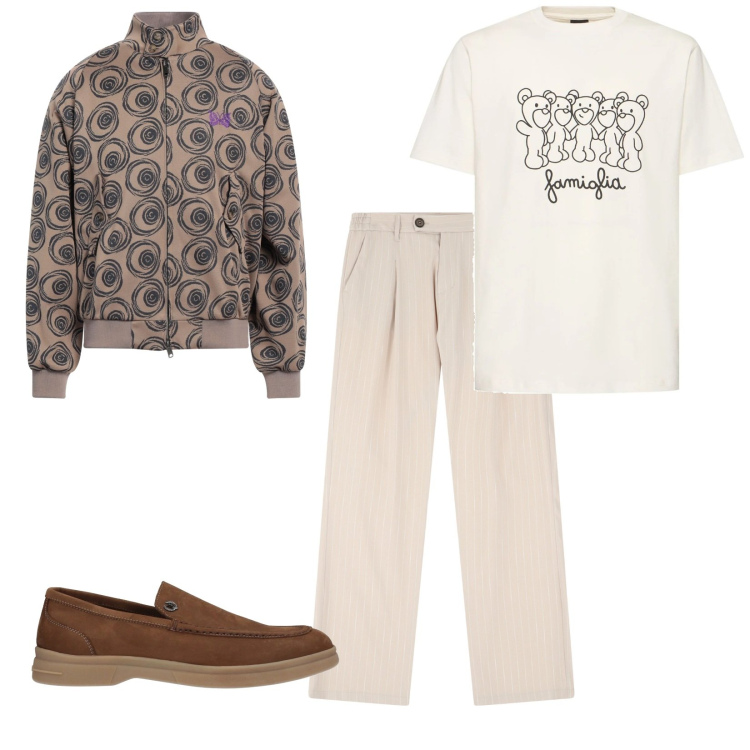 Outfit uomo - Sport. per Sport. Abbinamento con scarpe stringate, giacche, pantaloni, t-shirt.