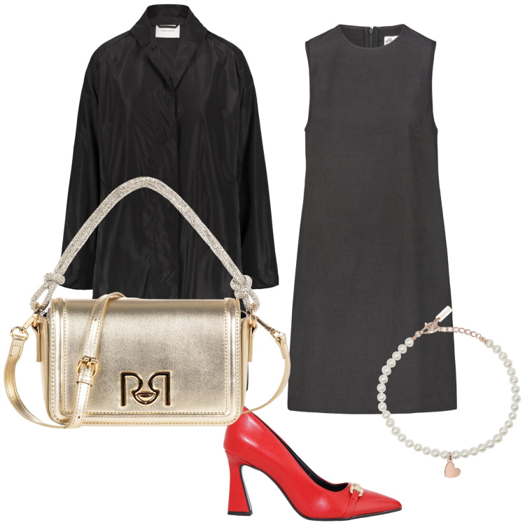 Outfit donna - Like my mother. Stile Bon Ton per Serata fuori. Abbinamento con braccialetti, borse a mano, décolleté, trench, vestiti a tubino.