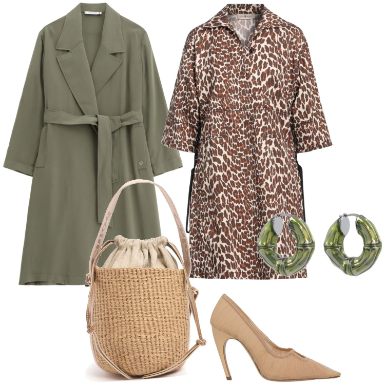 Outfit donna - Cena di compleanno cara amica. Stile Glamour per Serata fuori. Abbinamento con vestiti corti, décolleté, trench, borse a mano, orecchini.