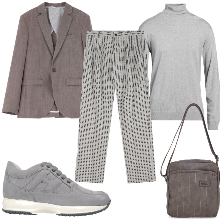 Outfit uomo - Total look #2075969. Stile Trendy per Tutti i giorni. Abbinamento con maglieria, sneakers, giacche, pantaloni, portafogli.
