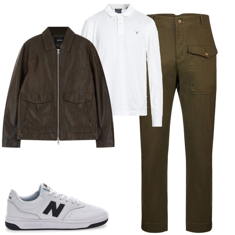 Outfit uomo - Worker. Stile Urban per Tutti i giorni. Abbinamento con polo, giacche, sneakers, pantaloni.