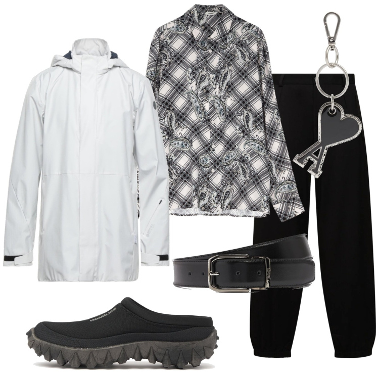 Outfit uomo - Casual. Stile Casual per Tutti i giorni. Abbinamento con giacche, camicie, pantaloni, portachiavi, cinture, pantofole.
