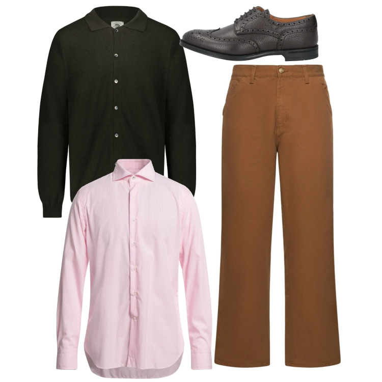 Outfit uomo - Trendy pink. Stile Trendy per Tutti i giorni. Abbinamento con scarpe stringate, camicie, polo, jeans.
