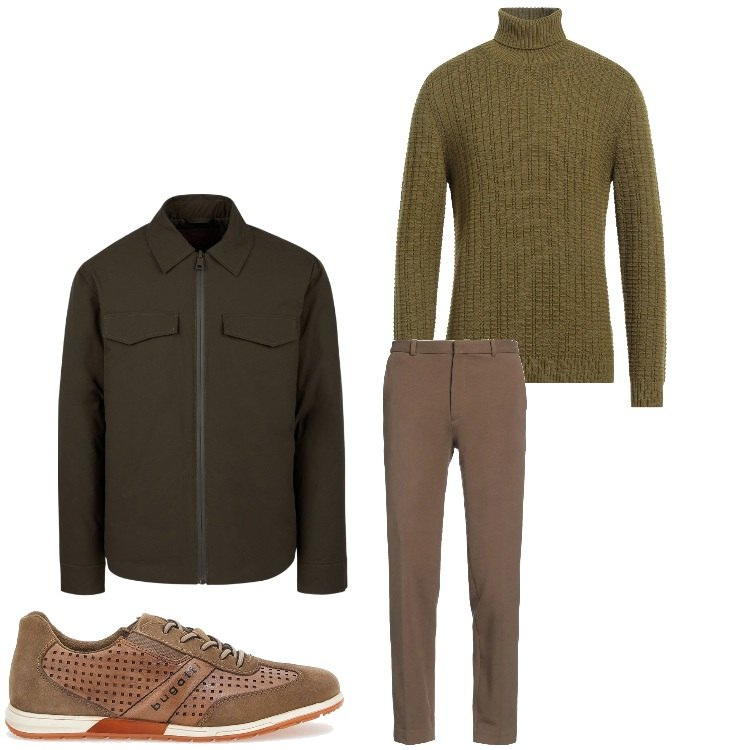 Outfit uomo - Mi piaccio cosi´. Stile Casual per Ufficio. Abbinamento con maglieria, pantaloni, piumini, scarpe stringate.