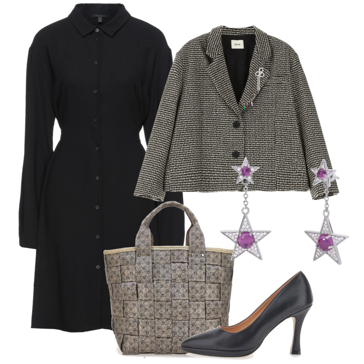 Outfit donna - 8 marzo - Margherita Hack. Stile Bon Ton per Tutti i giorni. Abbinamento con vestiti corti, orecchini, blazer, décolleté, borse a mano.