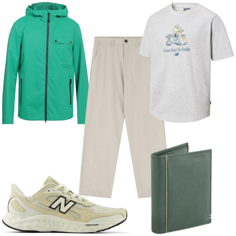 Outfit uomo - Total look #2077497. Stile Trendy per Tutti i giorni. Abbinamento con giacche, t-shirt, sneakers, pantaloni, portafogli.