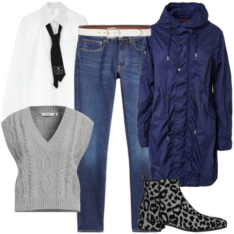 Outfit donna - Pantaloni slim fit - @ypila. Stile Trendy per Tutti i giorni. Abbinamento con trench, stivaletti, pullovers, camicie, jeans slim fit, cinture.