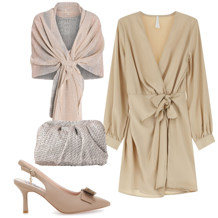 Outfit donna - Cerimonia. Stile Chic per Cerimonia. Abbinamento con stole, clutch, vestiti corti, décolleté.