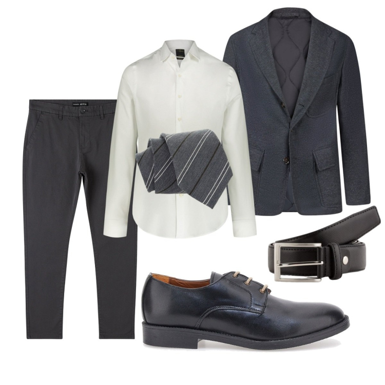Outfit uomo - Cerimonia a Marzo. Stile Business/Elegante per Cerimonia. Abbinamento con pantaloni chino, cravatte, giacche, scarpe stringate, camicie, cinture.