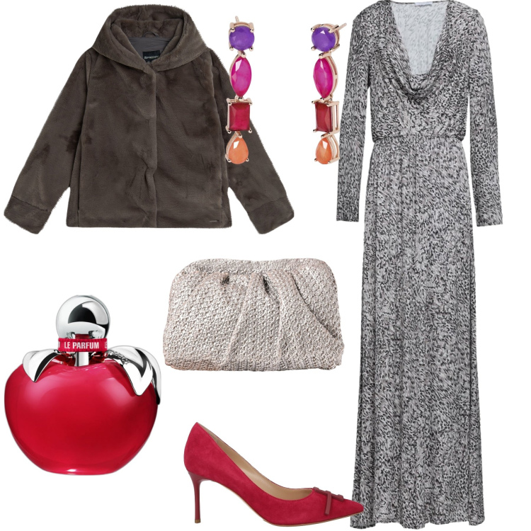 Outfit donna - Ultimo matrimonio d inverno. Stile Bon Ton per Cerimonia. Abbinamento con vestiti lunghi, décolleté, profumi, orecchini, clutch, blazer.