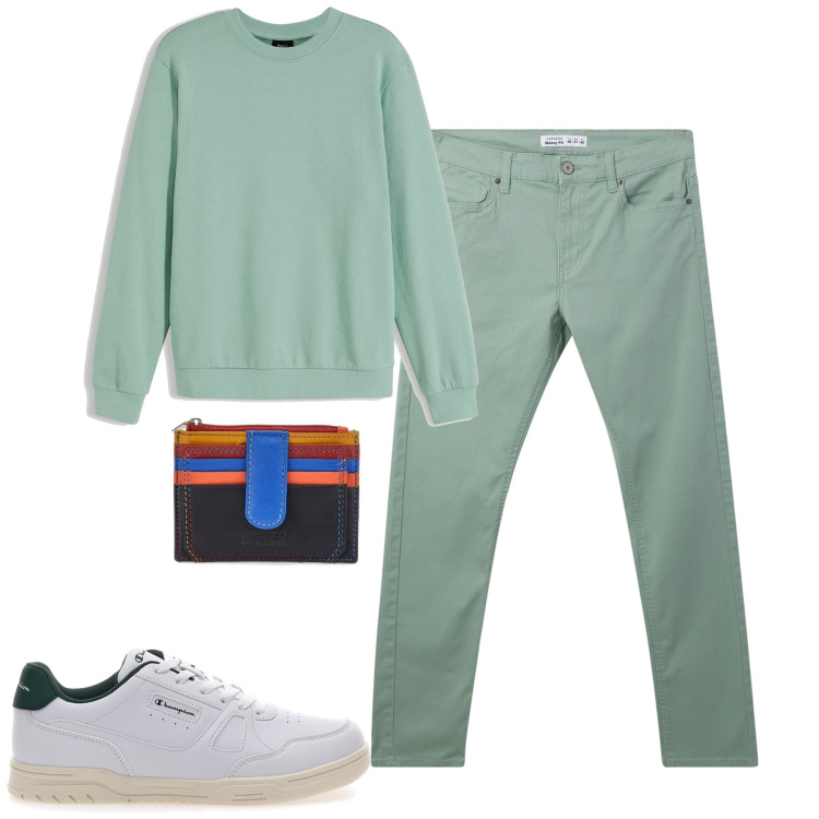Outfit uomo - City. Stile Casual per Tutti i giorni. Abbinamento con felpe, pantaloni skinny, portafogli, sneakers.