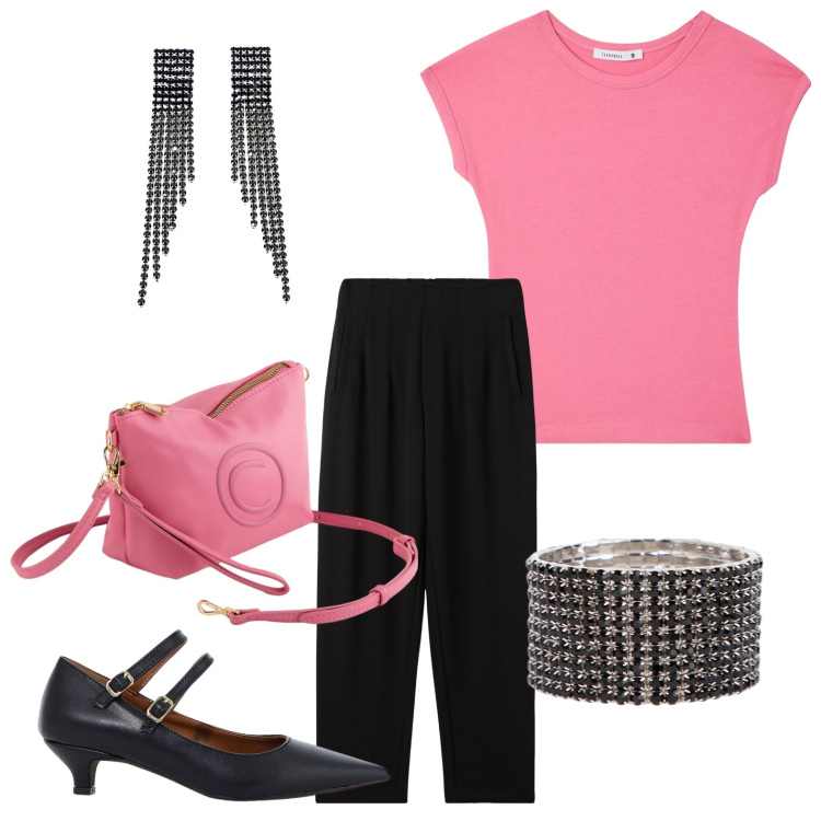 Outfit donna - Borse mini originali. Stile Bon Ton per Tutti i giorni. Abbinamento con t-shirt, pantaloni chino, décolleté, braccialetti, orecchini, valigie.