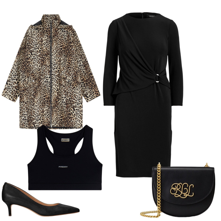 Outfit donna - Egocentrico. Stile Preppy per Serata fuori. Abbinamento con cappotti, top sportivi, décolleté, borse a tracolla, vestiti.